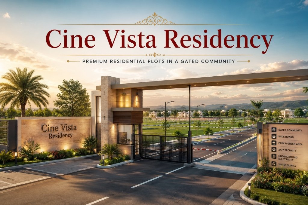 Cine Vista Residency master community 3D architectural elevation plan